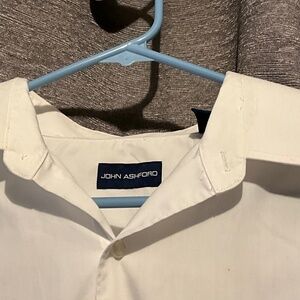 John Ashford, 17/34-35, White, men’s dress shirt